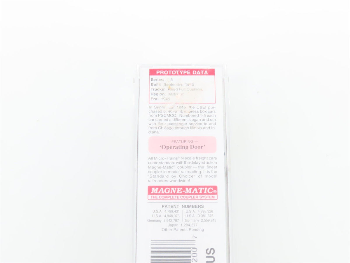 N Scale Micro-Trains MTL 02000702 C&amp;EI Route of the Dixie Flyers 40&#39; Box Car #2