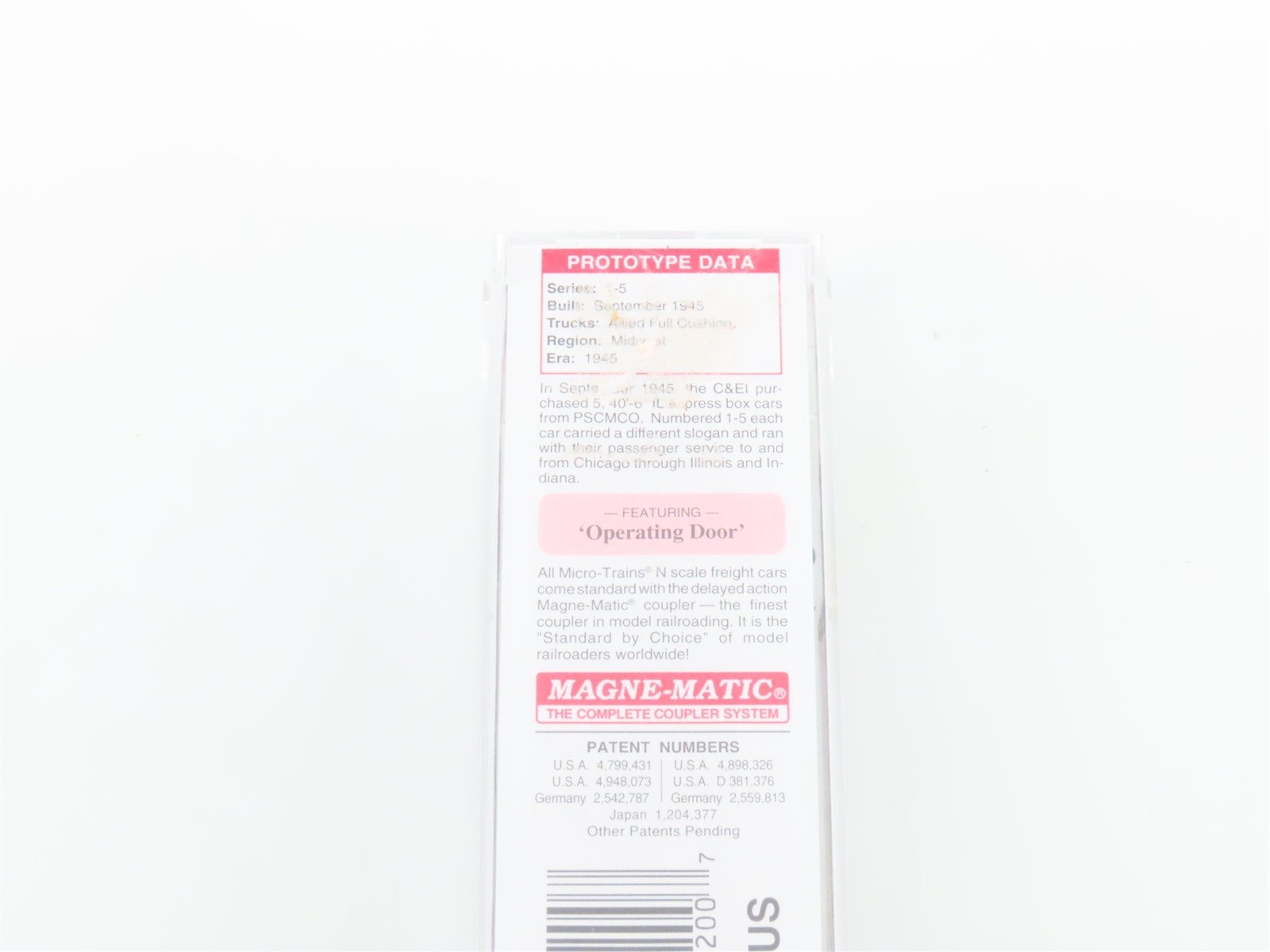 N Scale Micro-Trains MTL 02000702 C&EI Route of the Dixie Flyers 40' Box Car #2