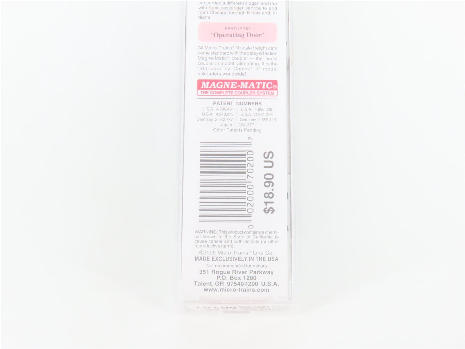 N Scale Micro-Trains MTL 02000702 C&EI Route of the Dixie Flyers 40' Box Car #2