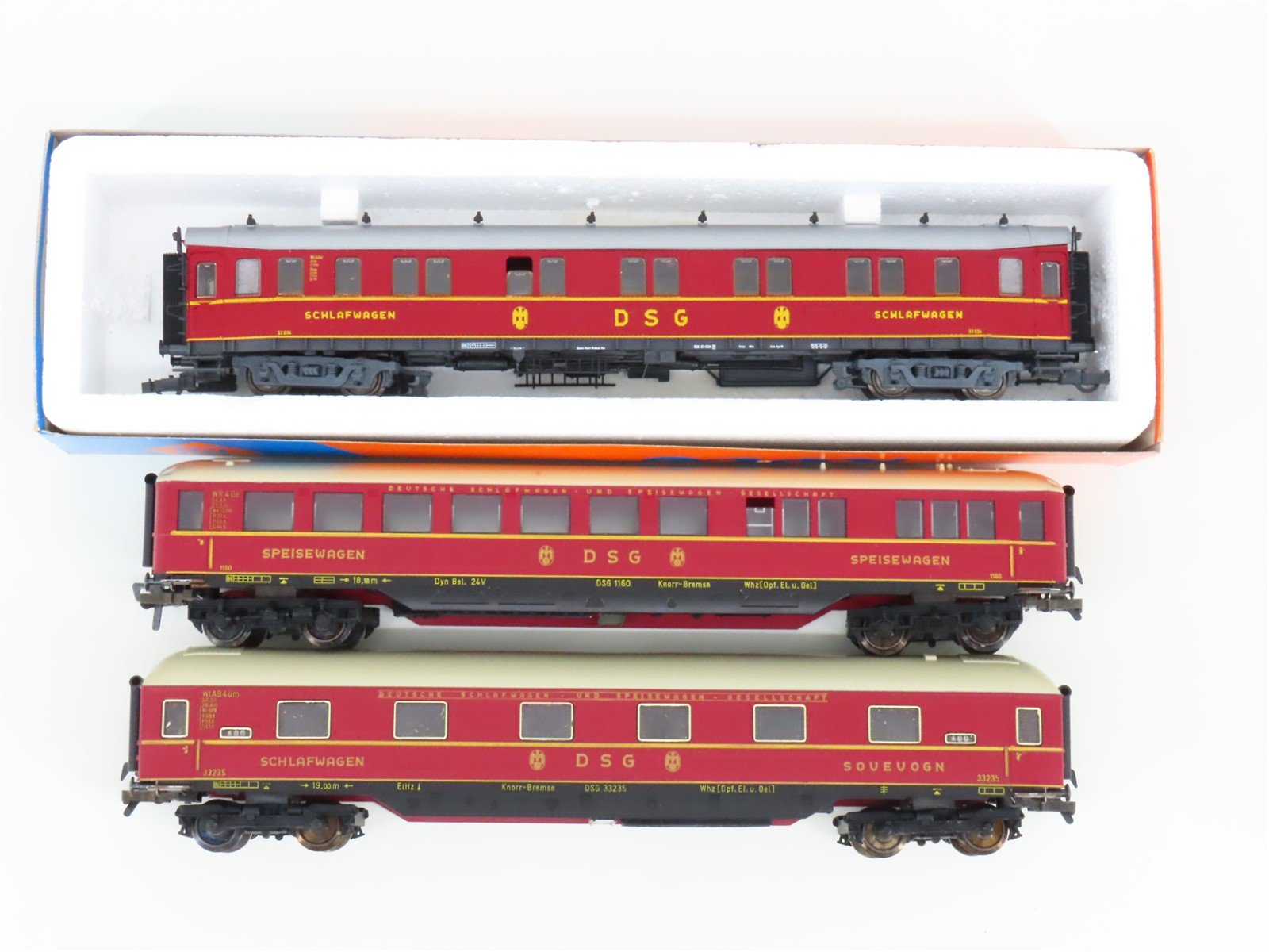 LOT of 3 HO Scale Fleischmann Roco DSG German Passenger Cars