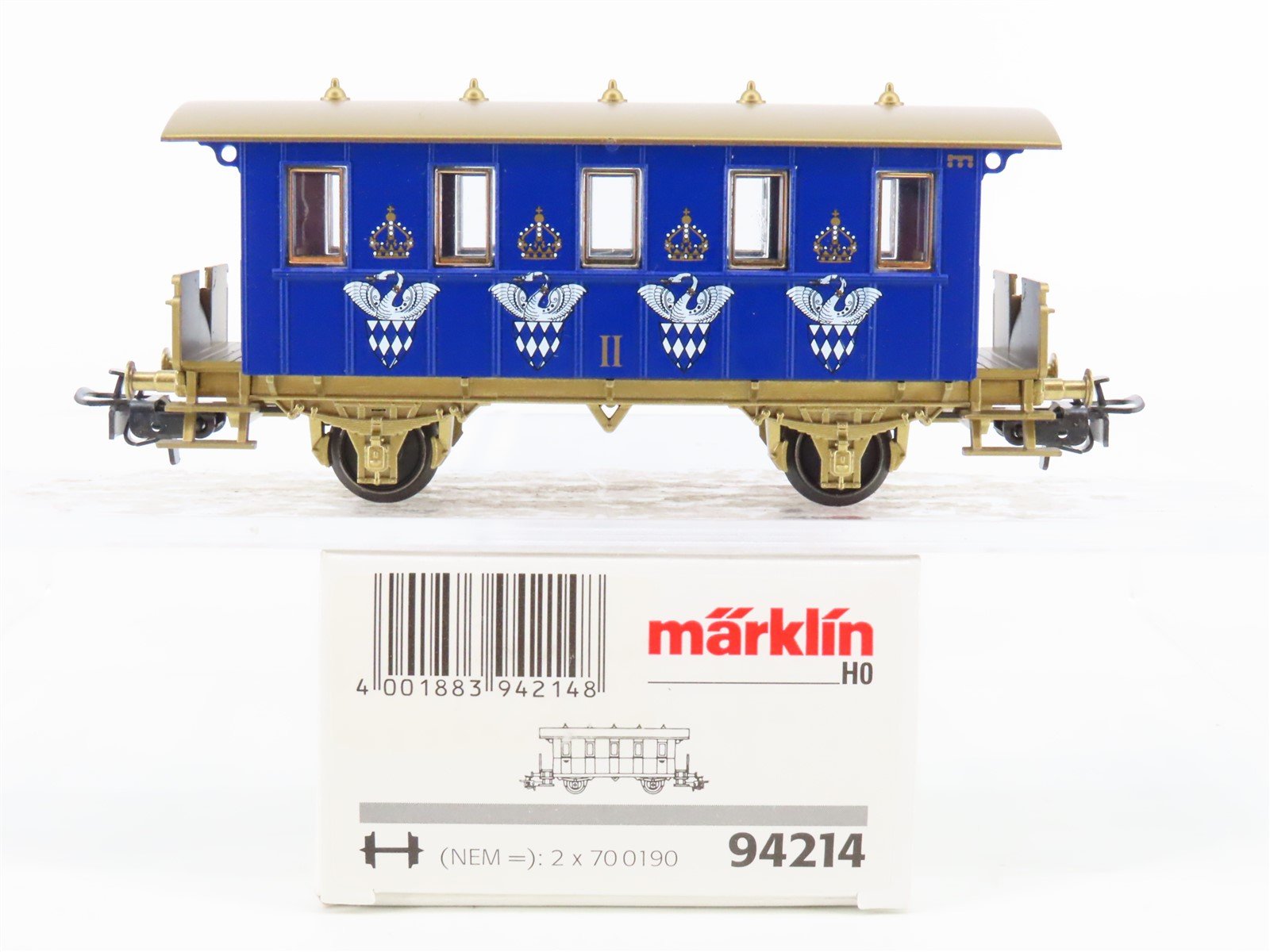 HO Scale Marklin 94214 King Ludwig II Passenger Car