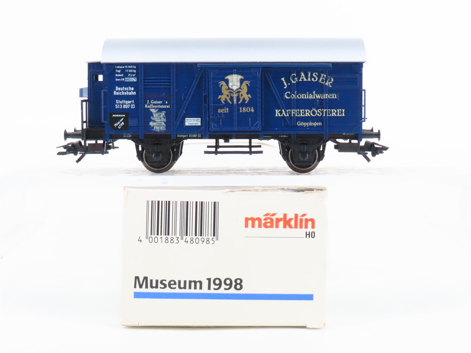 HO Scale Marklin Museum 1998 J. Gaiser Box Car & Delivery Truck