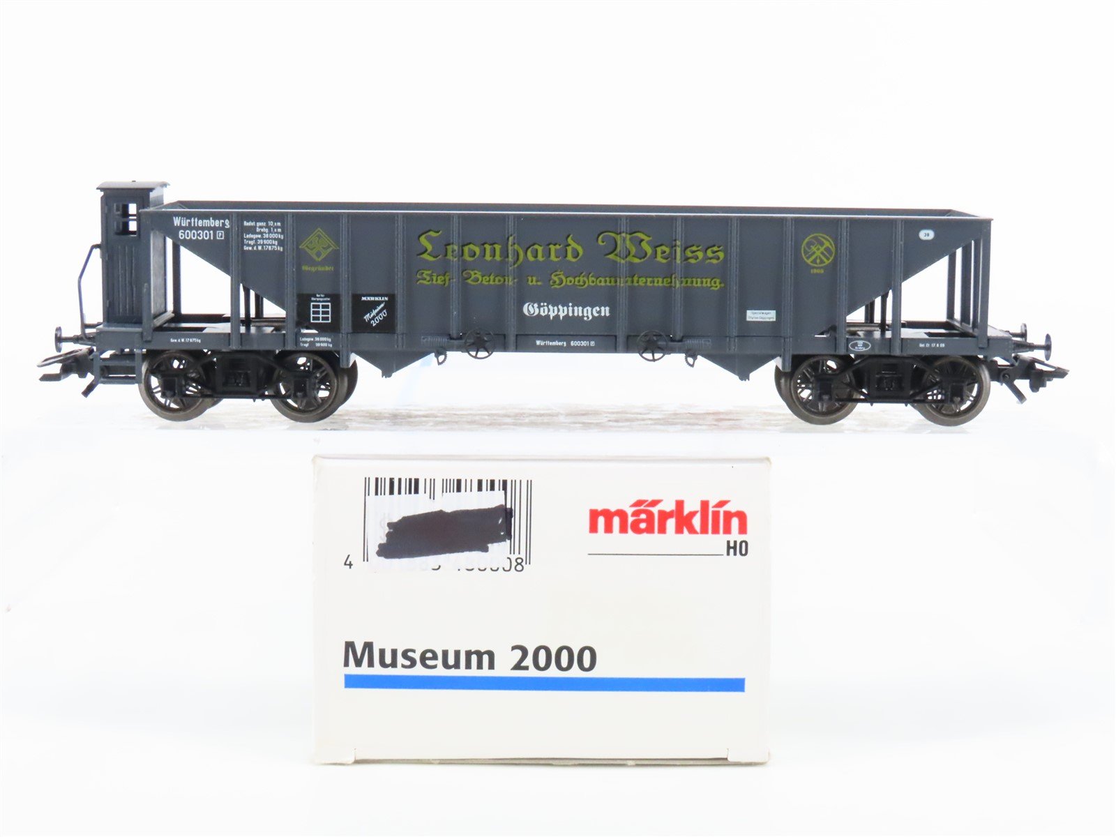 HO Scale Marklin Museum 2000 Leonhard Weiss Hopper & Automobile