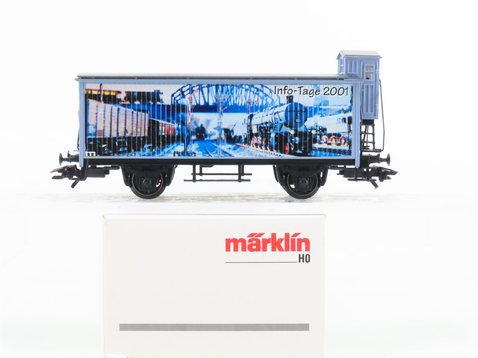 HO Scale Marklin Info-Tage 2001 Box Car w/ Brakeman's Cab