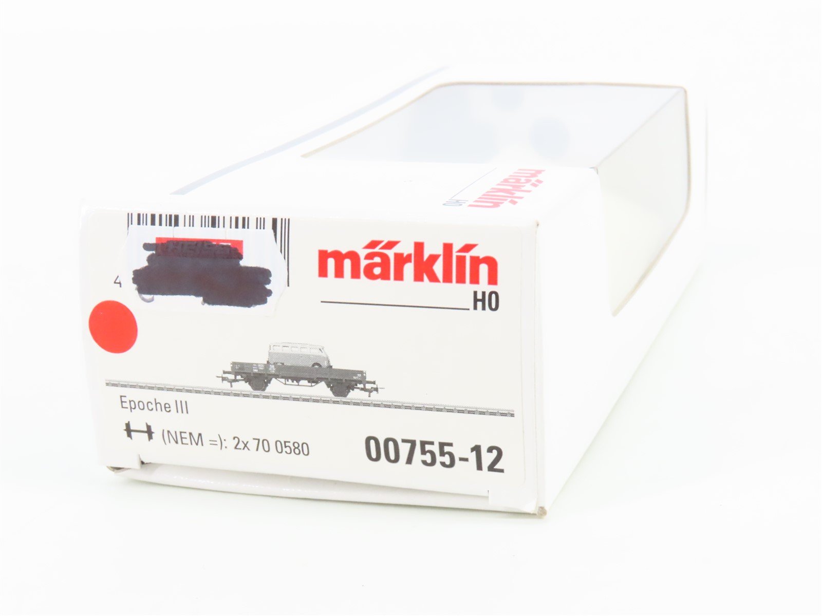 HO Scale Marklin 00755-12 DB Deutsche Bahn Flat Car w/ Volkswagen Van