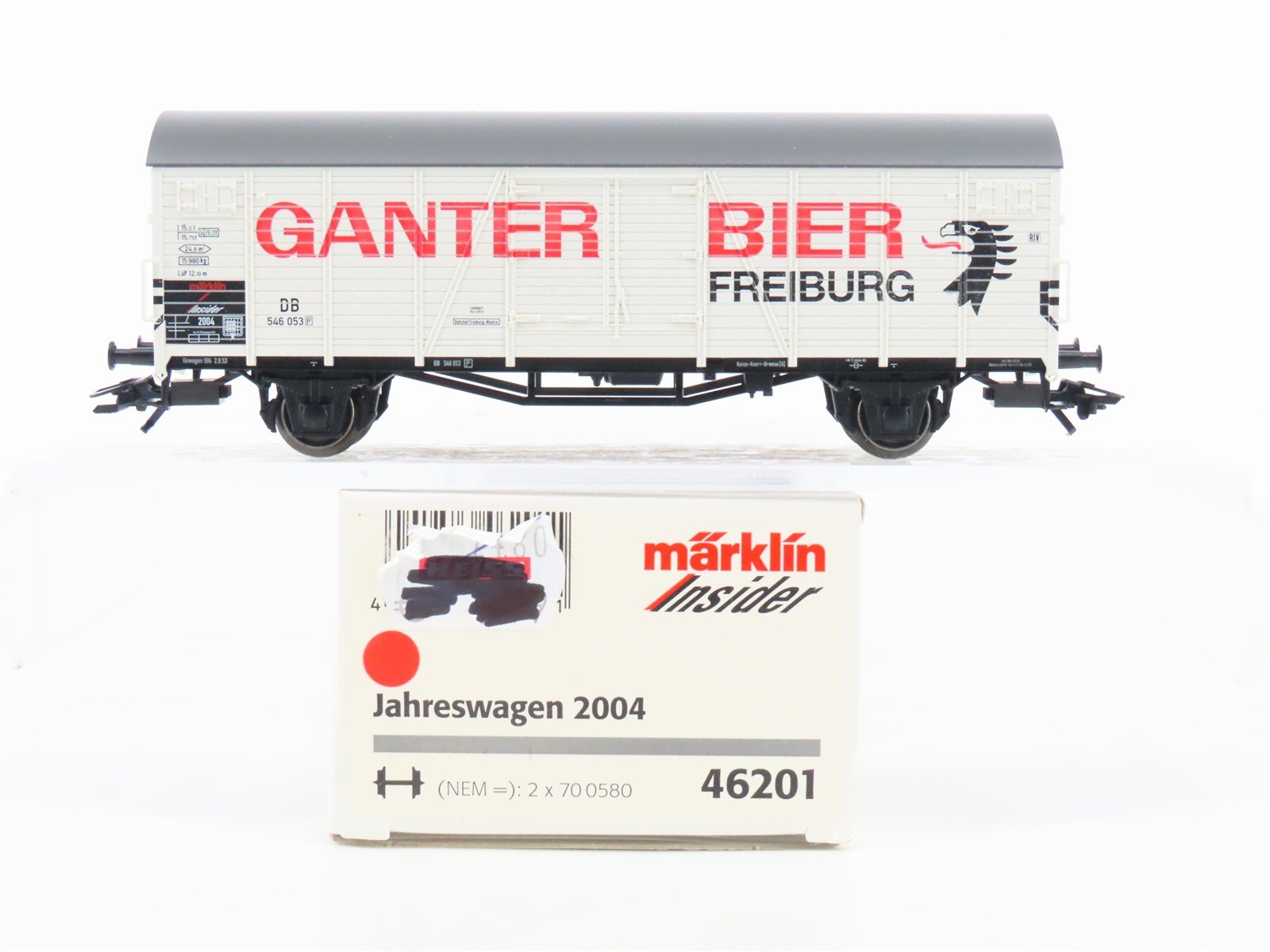 HO Scale Marklin 46201 Jahreswagen 2004 Ganter Bier Box Car #546053