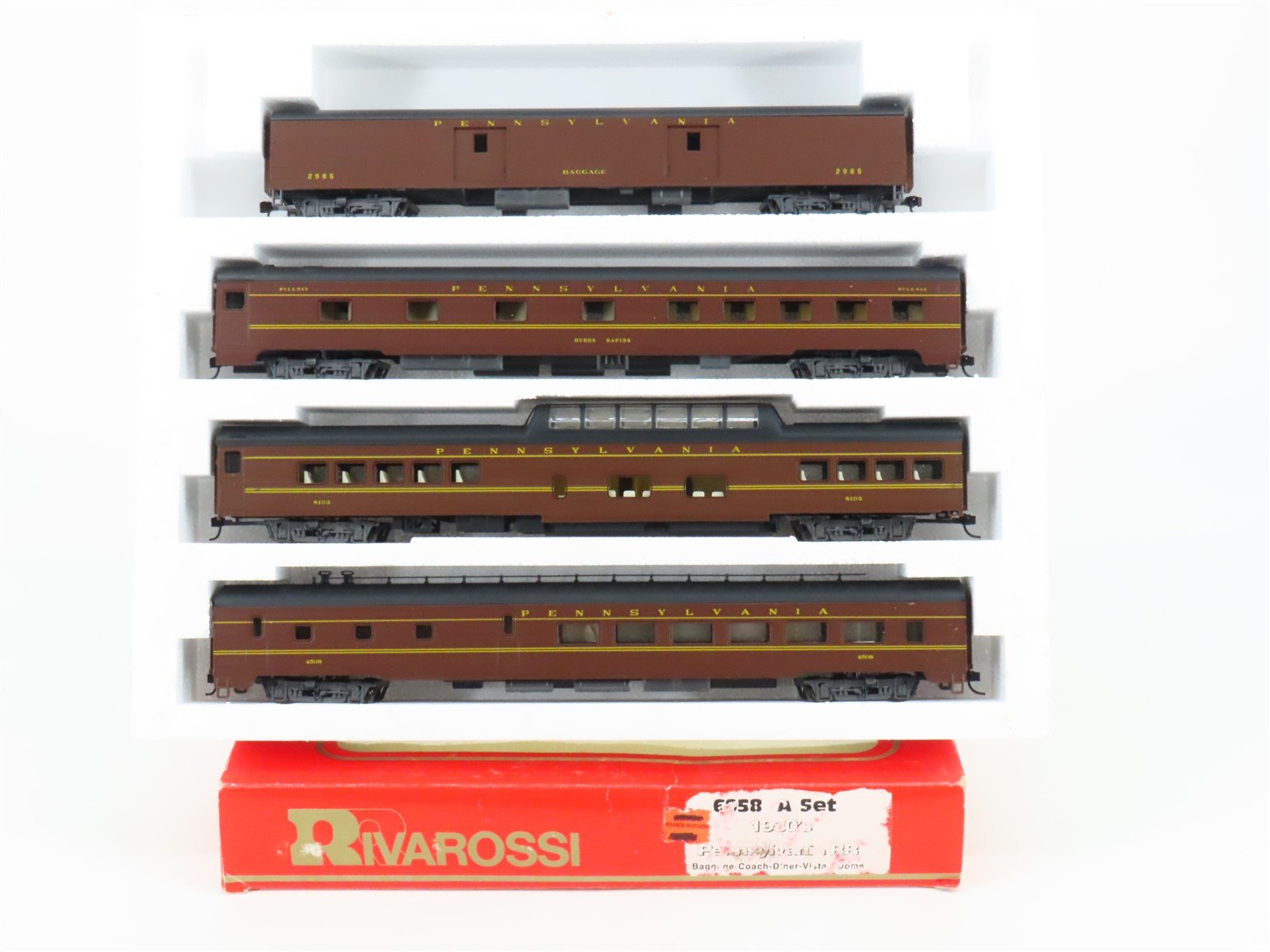 HO Scale Rivarossi 6958 1930s PRR Pennsylvania Passenger Car Set A