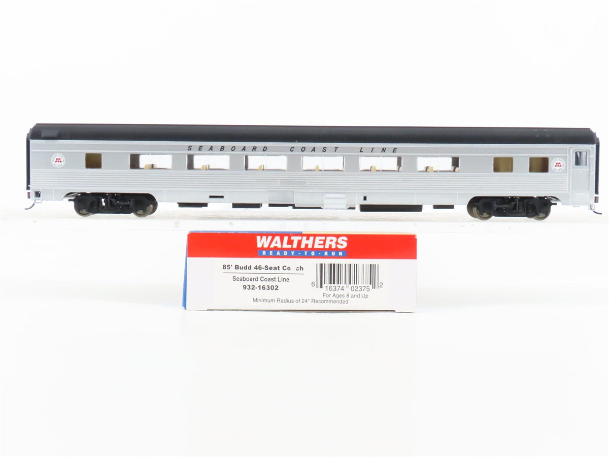 HO Walthers 932-16302 SCL Seaboard Coast Line 85&#39; Budd 46-Seat Coach Passenger