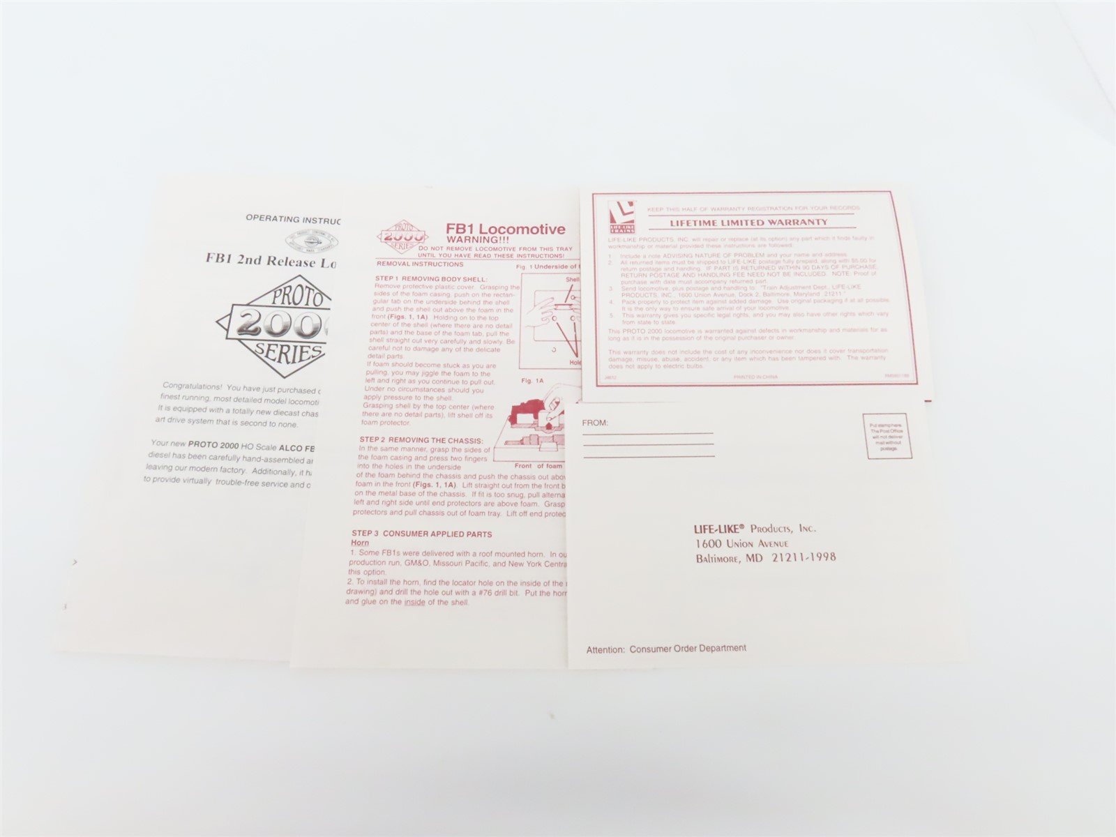 HO Scale Proto 2000 SAL Seaboard Air Line ALCO FB1 Diesel #4300 - BAD GEARS