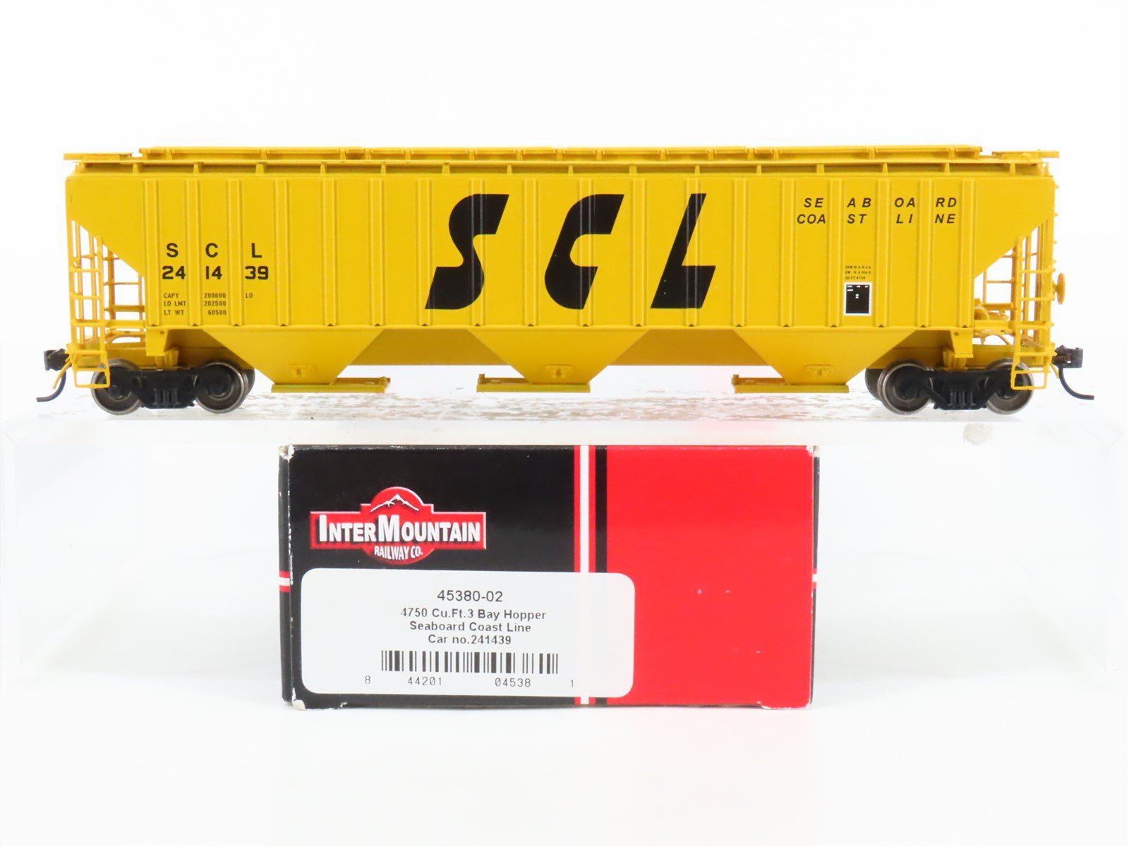 HO Scale InterMountain 45380-02 SCL Seaboard Coast Line 3-Bay Hopper #241439