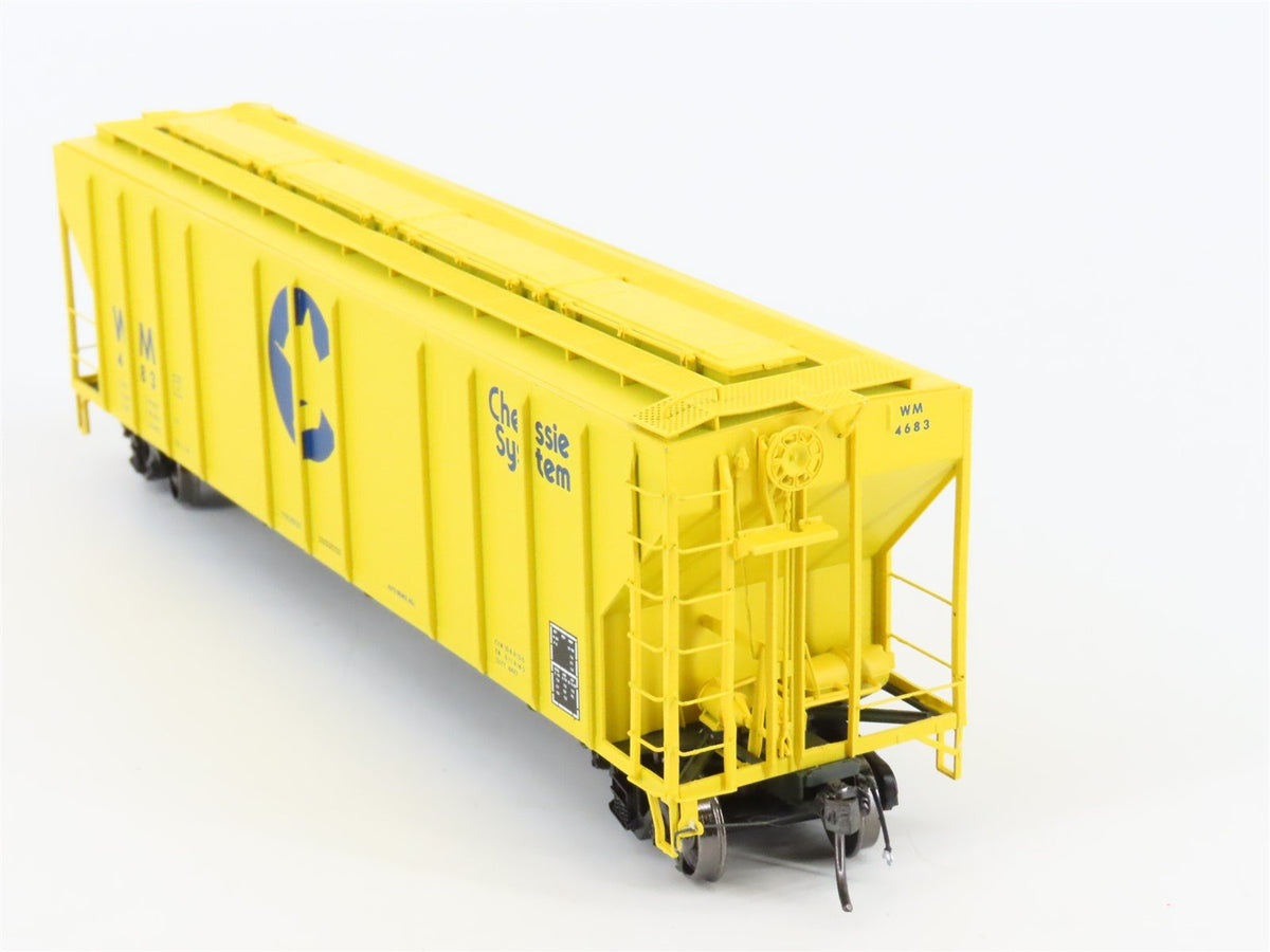 HO Scale ExactRail Platinum EP-80163-4 WM Chessie System 3-Bay Hopper #4683