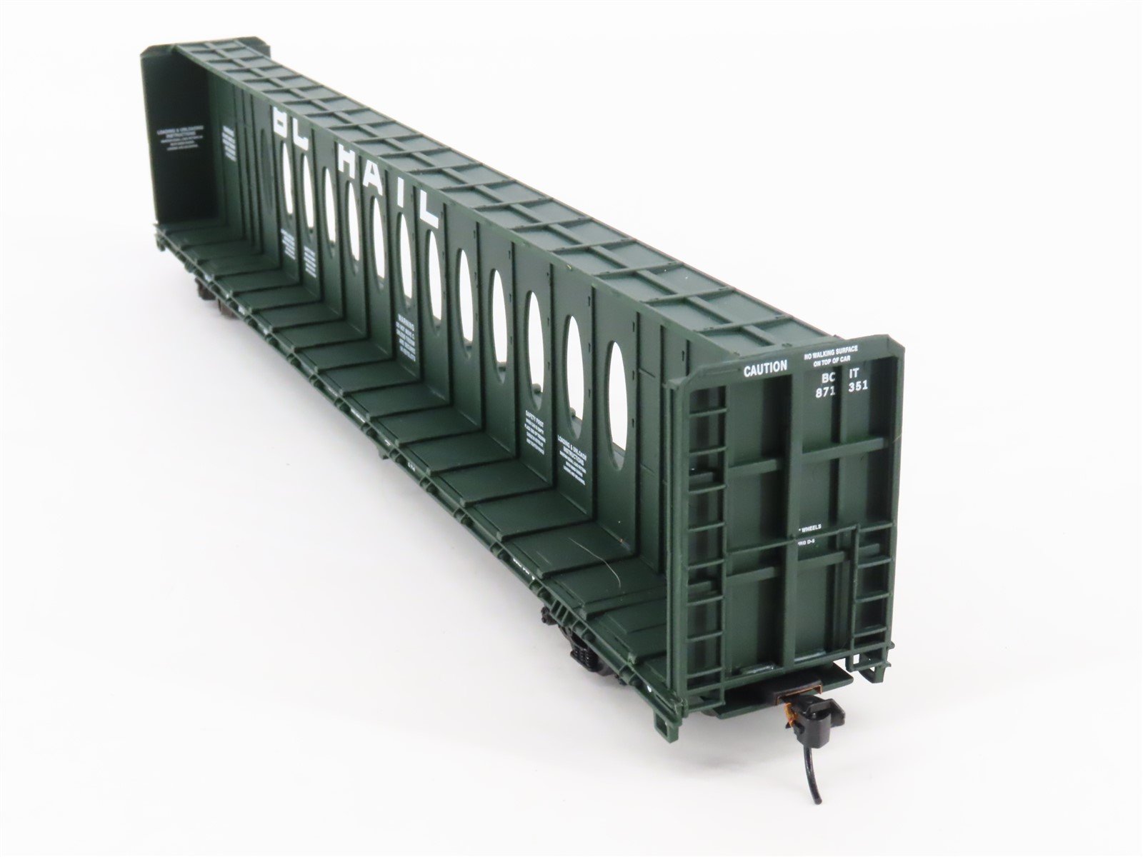 HO Walthers Gold Line 932-4130 BCIT BC Rail 72' Centerbeam Flat Car #871351