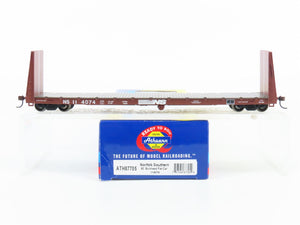 HO Scale Athearn ATH87705 NS Norfolk Southern 60' Bulkhead Flat Car #114074