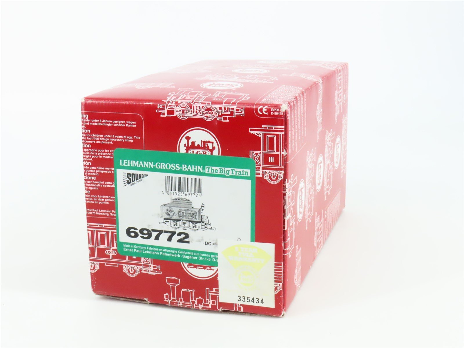 G Scale LGB 69772 Tasmanian Devil Coal Powered Steam Locomotive Tender