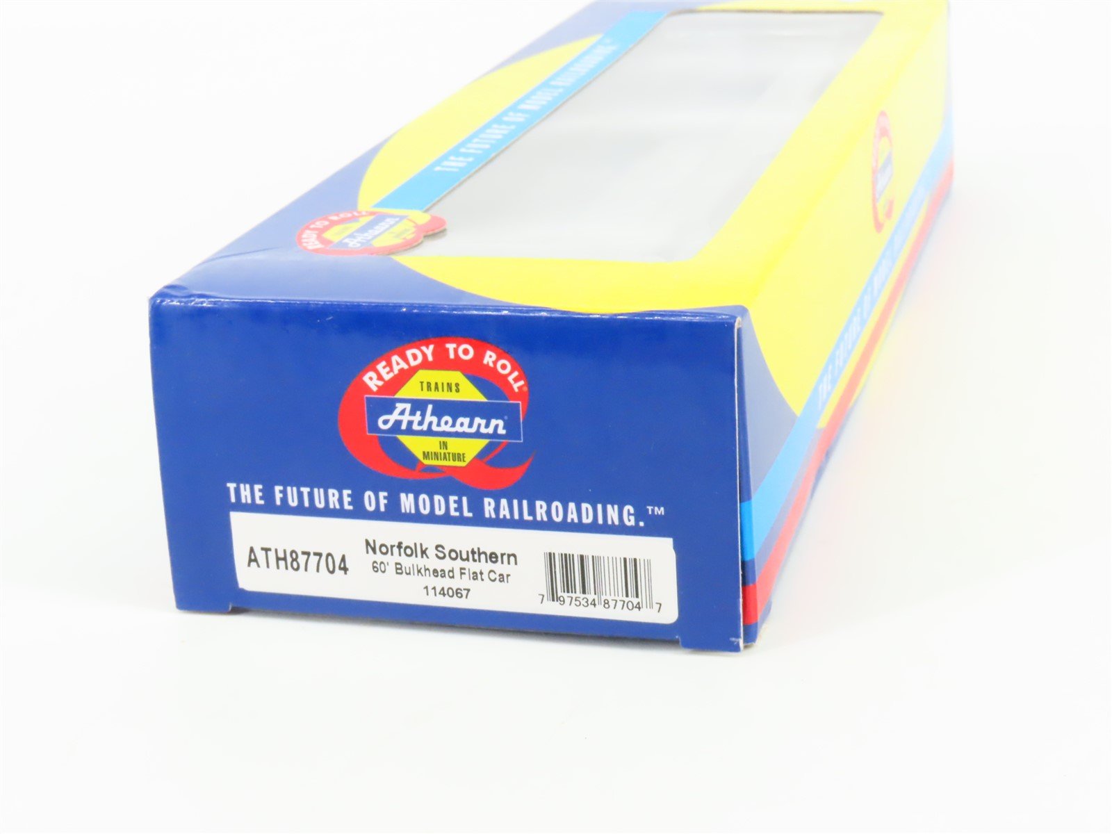 HO Scale Athearn ATH87704 NS Norfolk Southern 60' Bulkhead Flat Car #114067