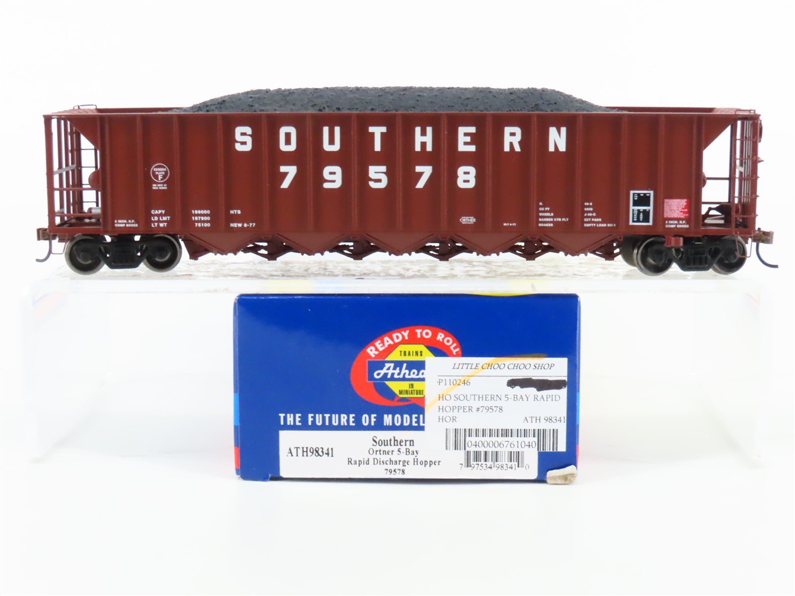 HO Athearn ATH98341 SOU Southern Ortner 5-Bay Rapid Discharge Hopper #79578