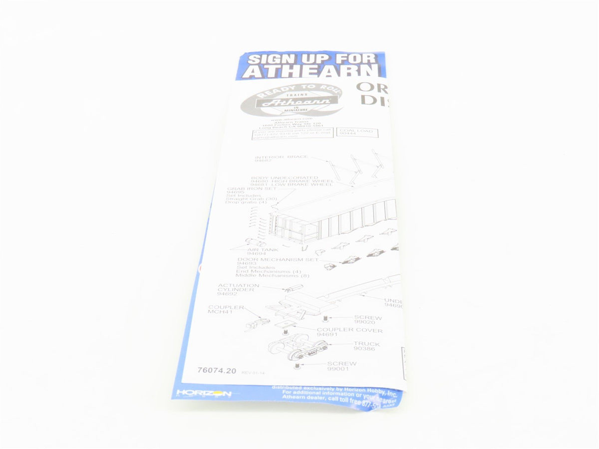 HO Athearn ATH98341 SOU Southern Ortner 5-Bay Rapid Discharge Hopper #79578