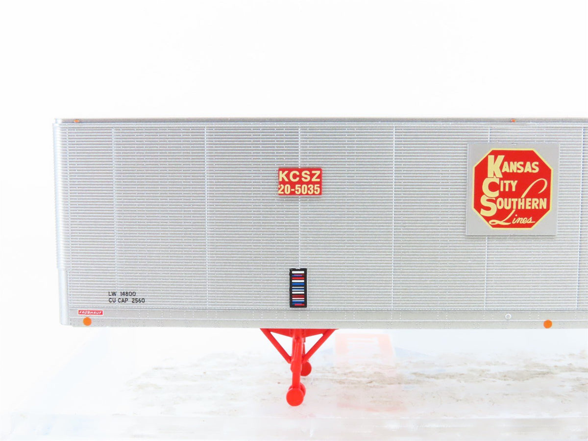 HO Scale Athearn ATH14541 KCSZ Kansas City Southern 40&#39; Beaded Z-Van Trailer
