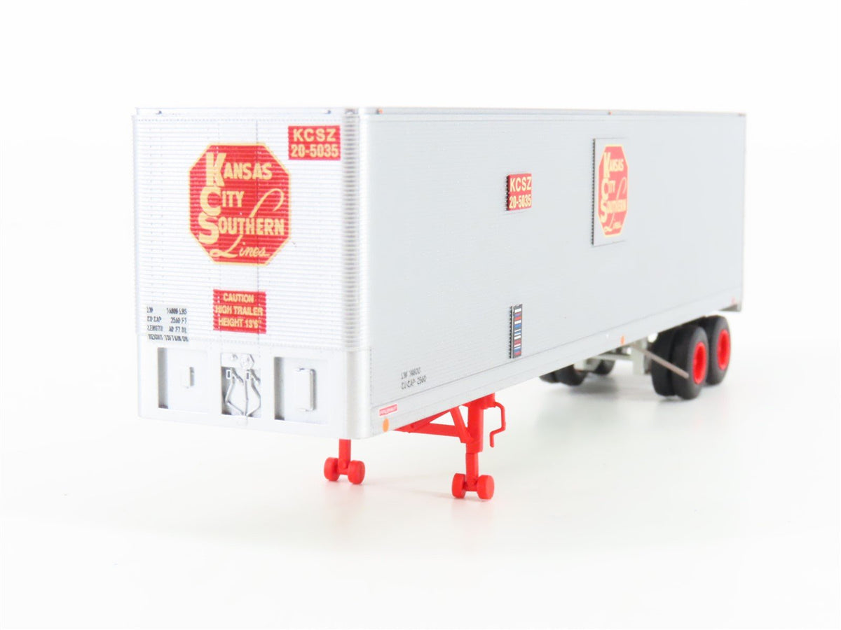 HO Scale Athearn ATH14541 KCSZ Kansas City Southern 40&#39; Beaded Z-Van Trailer