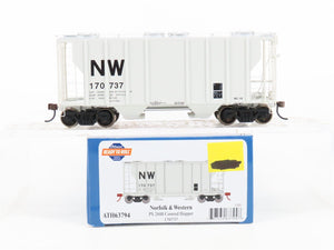 HO Scale Athearn ATH63794 NW Norfolk & Western 2-Bay Covered Hopper #170737