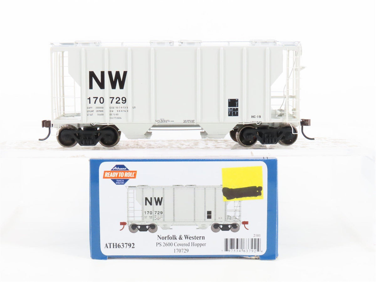 HO Scale Athearn ATH63792 NW Norfolk &amp; Western 2-Bay Covered Hopper #170729