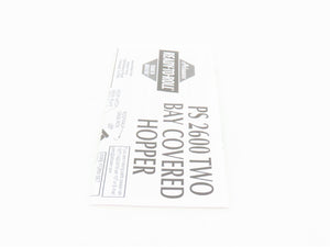 HO Scale Athearn ATH63792 NW Norfolk & Western 2-Bay Covered Hopper #170729