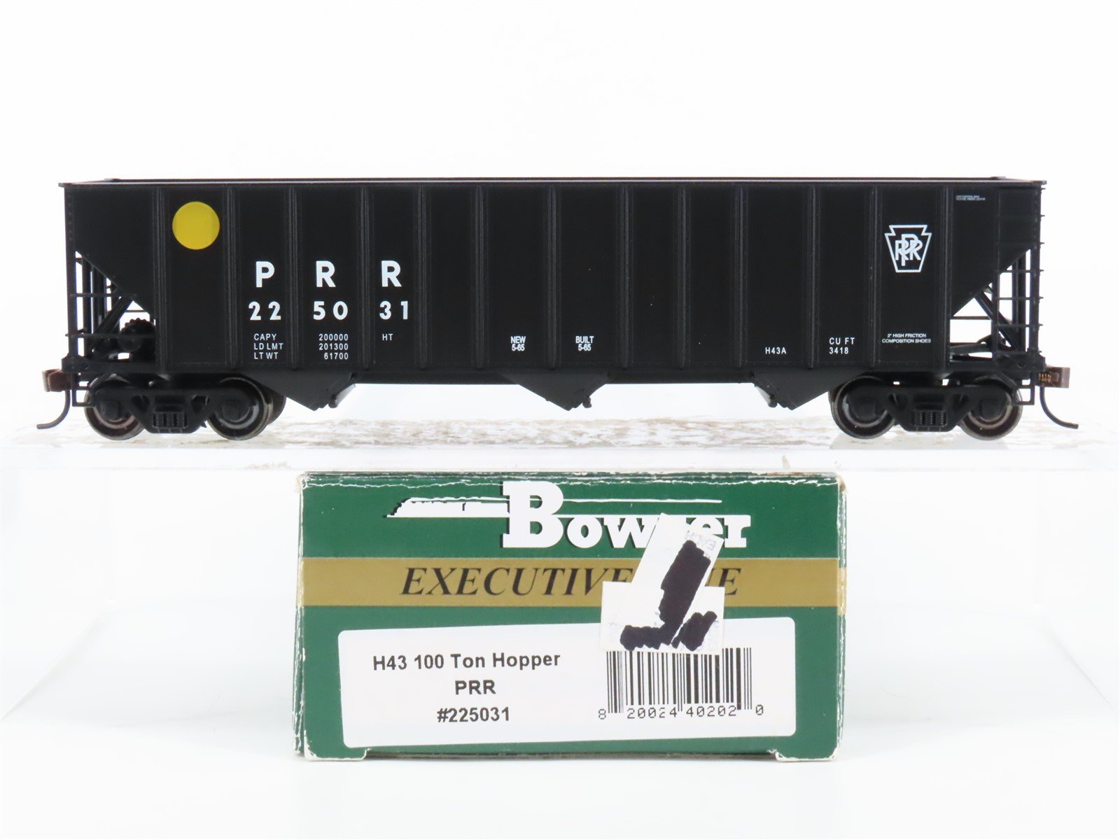 HO Scale Bowser Executive Line 225031 PRR Pennsylvania 3-Bay Open Hopper #225031