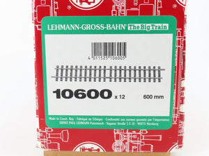 G Scale LGB 10600 BRASS 600mm Straight Track Pieces (12 ct.)