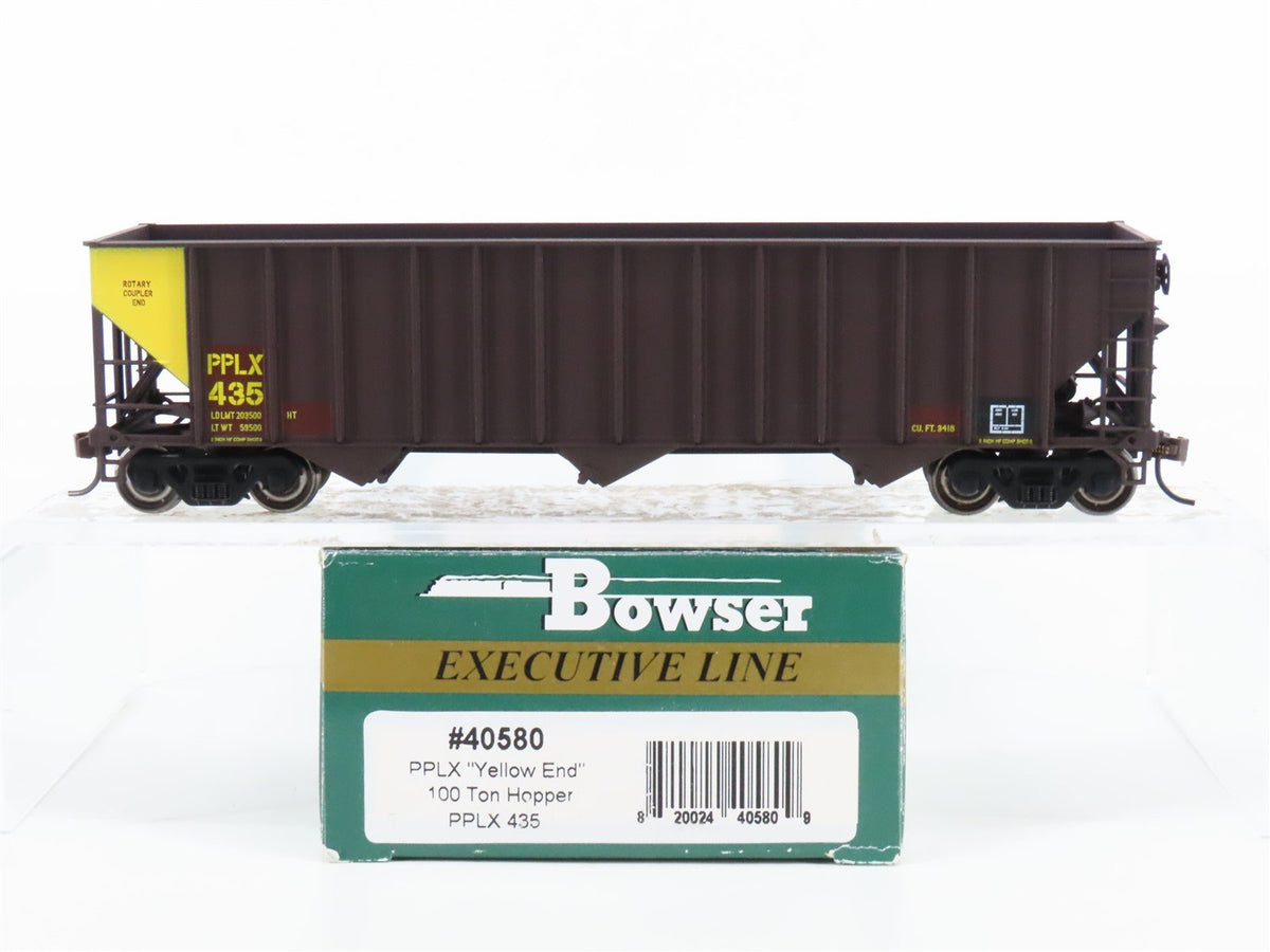 HO Scale Bowser Executive Line 40580 PPLX 3-Bay Open Hopper #435