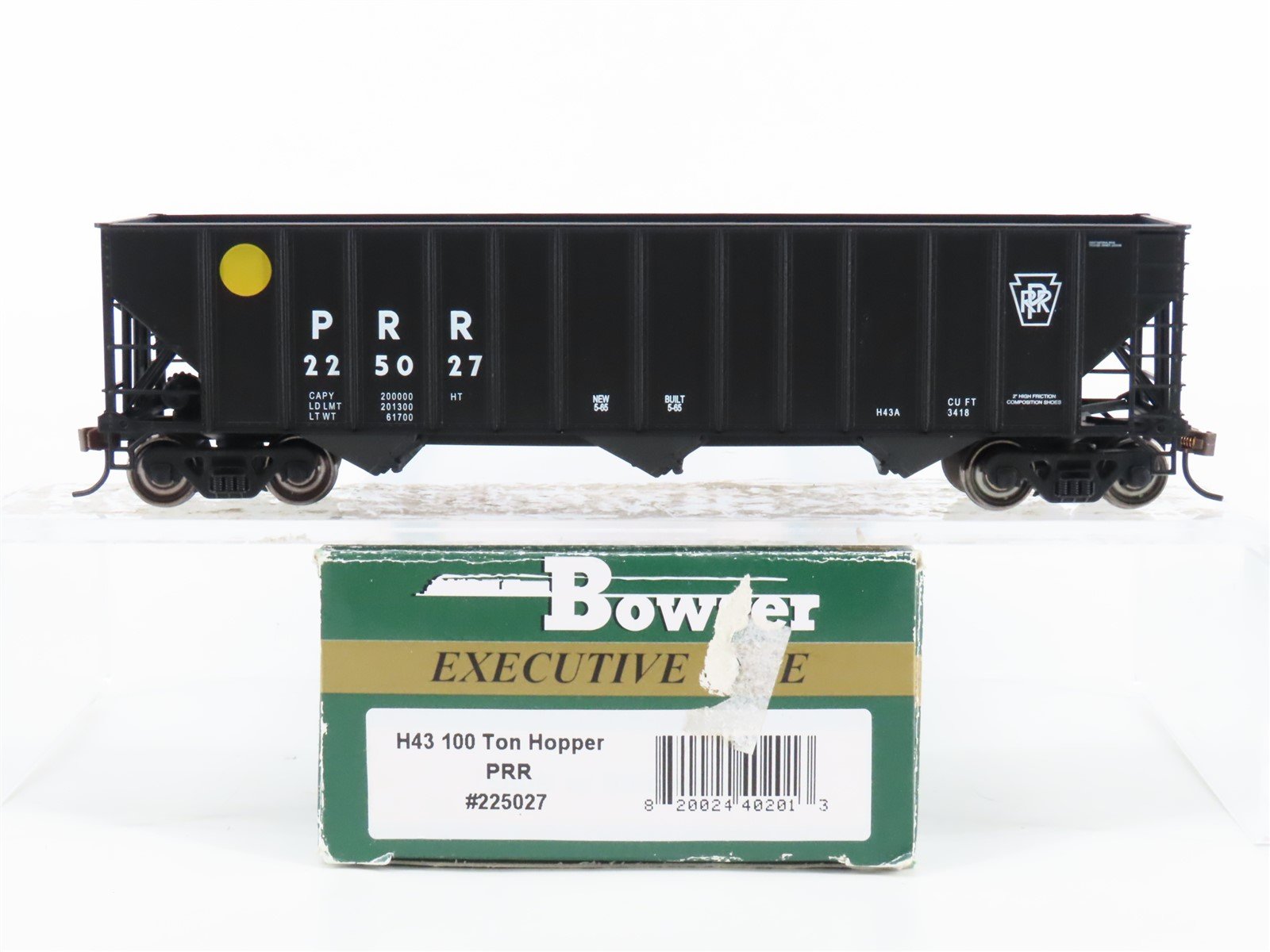 HO Scale Bowser Executive Line PRR Pennsylvania 3-Bay Open Hopper #225027