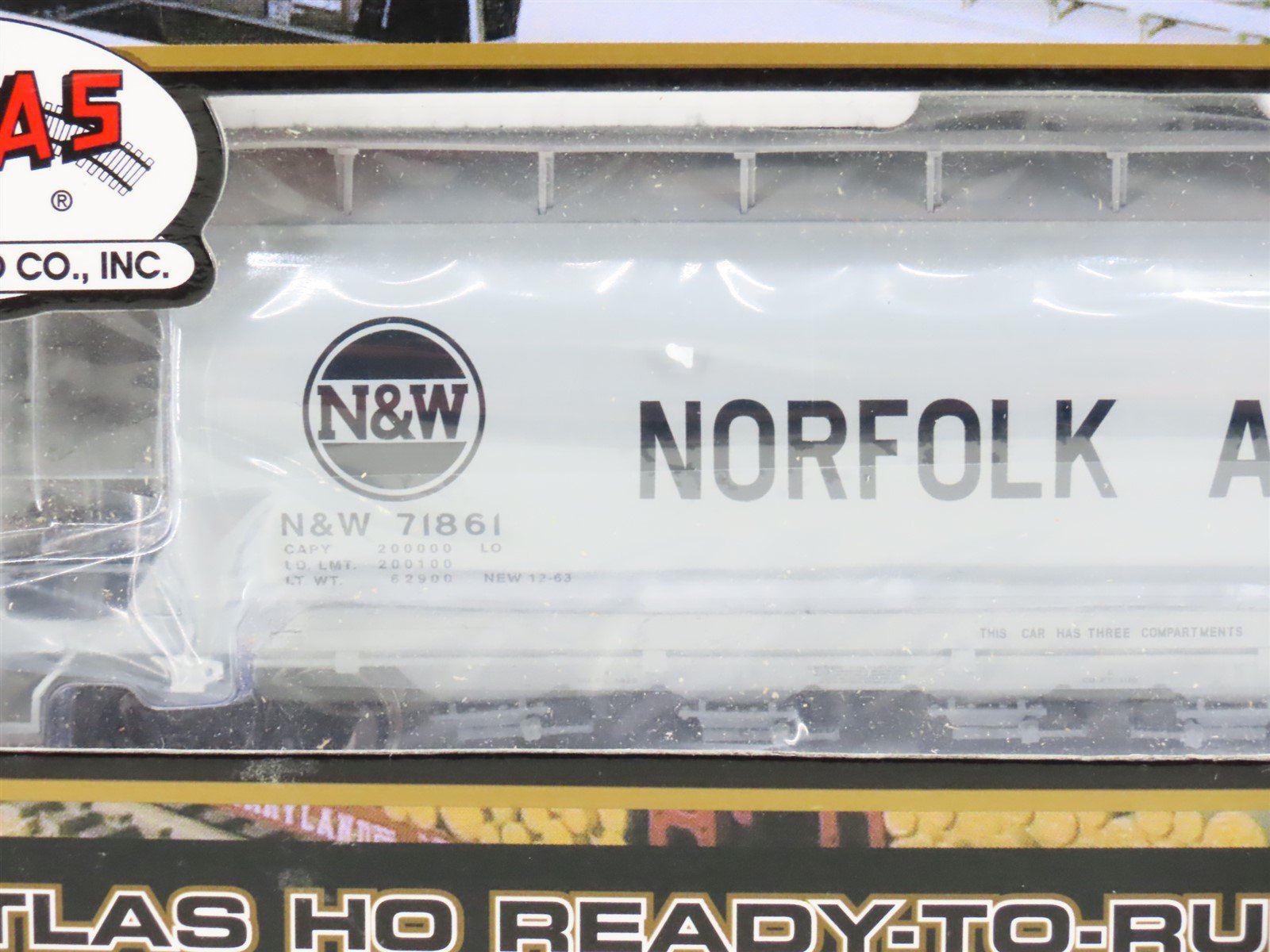 HO Scale Atlas 20000545 N&W Norfolk & Western 6-Bay Hopper #71861 - Sealed