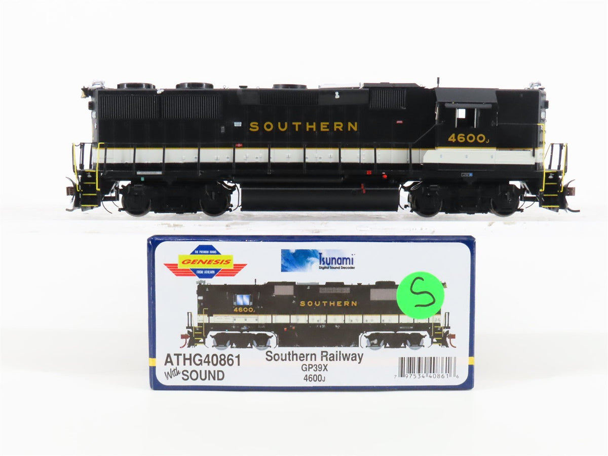 HO Scale Athearn Genesis ATHG40861 Southern GP39X Diesel #4600J w/DCC &amp; Sound