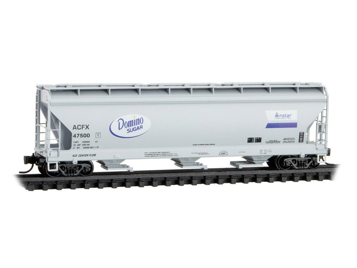 N Micro-Trains MTL 09400940 ACFX Domino Sugar Lease 3-Bay Covered Hopper #47500