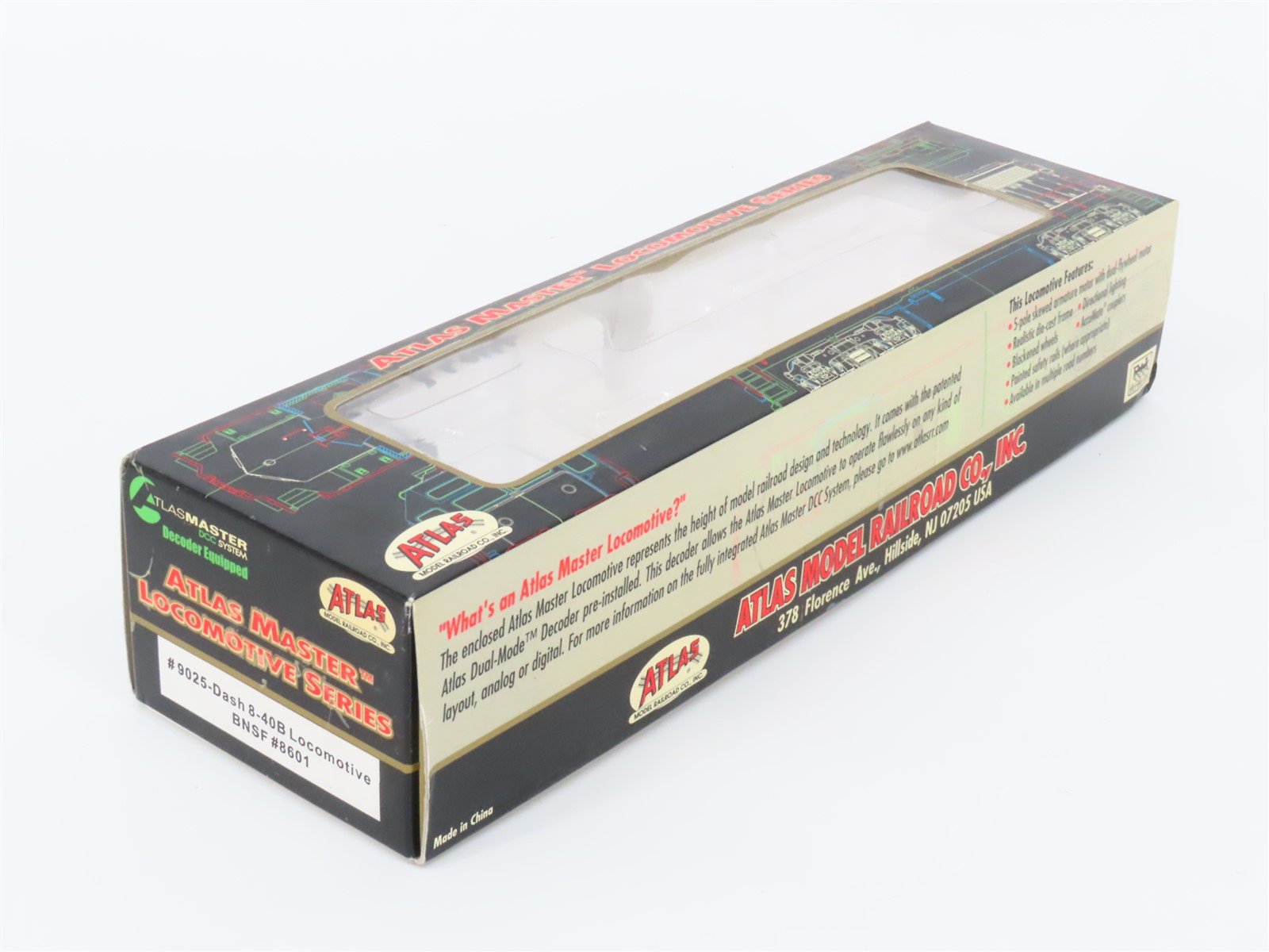 HO Scale Atlas Master 9025 BNSF Railway GE Dash 8-40B Diesel #8601 w/ DCC