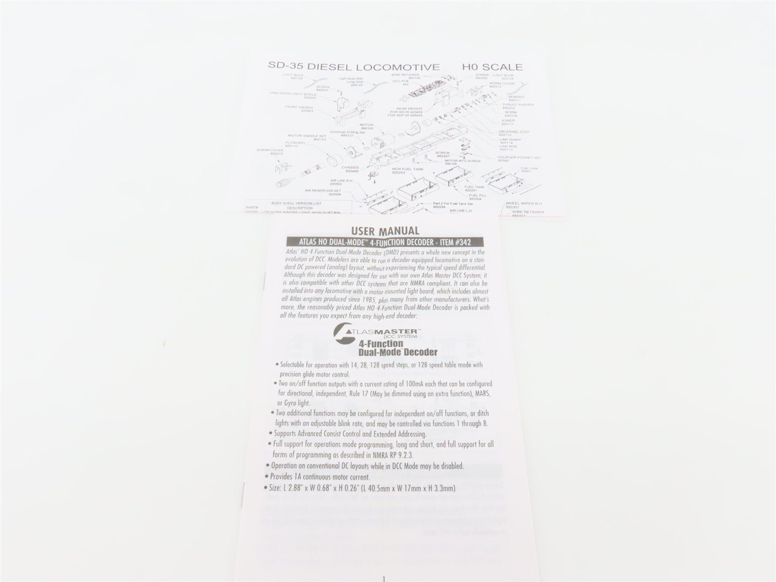 HO Scale Atlas Master 9213 ACL Atlantic Coast Line EMD SD35 Diesel #1001 w/ DCC