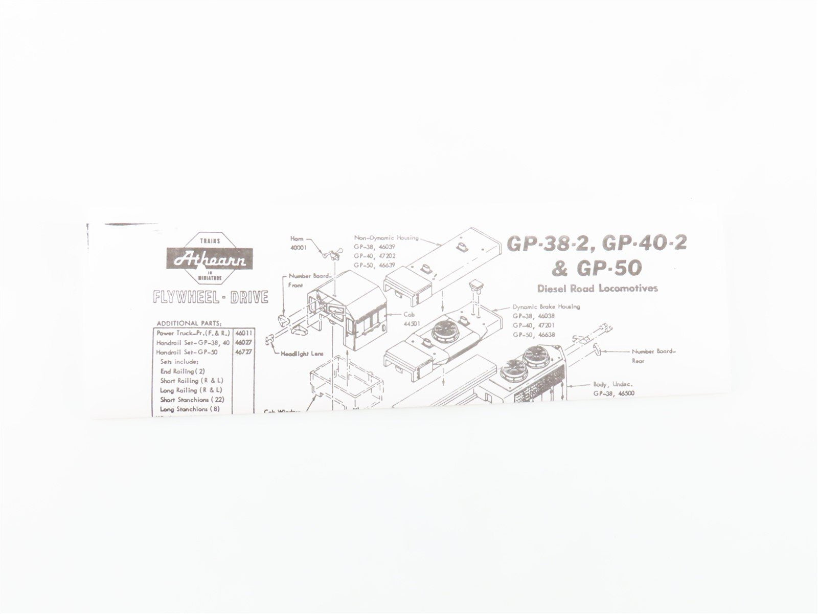 HO Scale Athearn 4604 SBD Seaboard System EMD GP38-2 Diesel Locomotive #6042