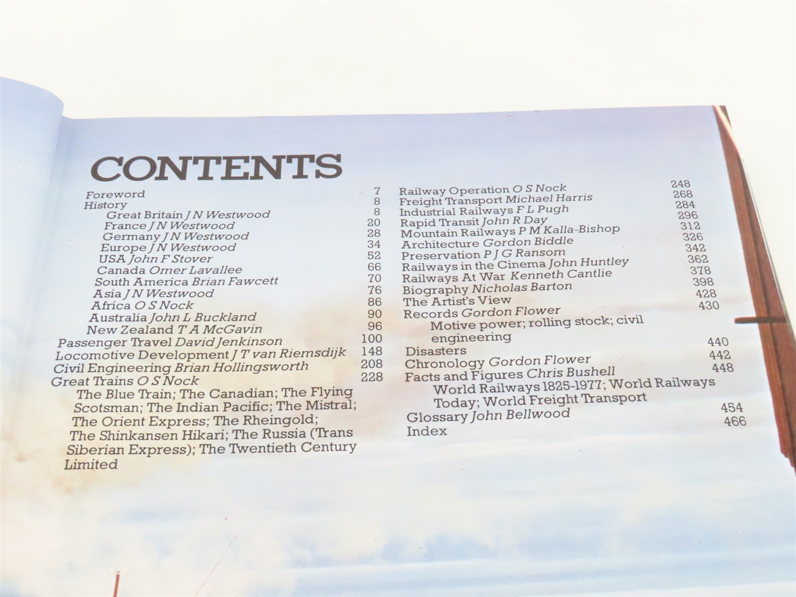 Encyclopedia Of Railroads by O.S. Nock, General Editor ©1977 HC Book