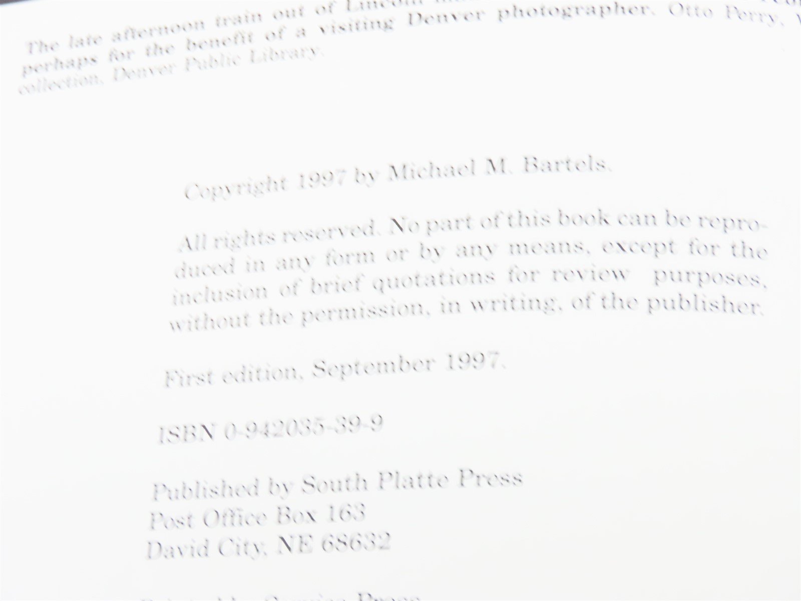 Missouri Pacific River and Prairie Rails The MoPac in Nebraska by Bartels ©1997