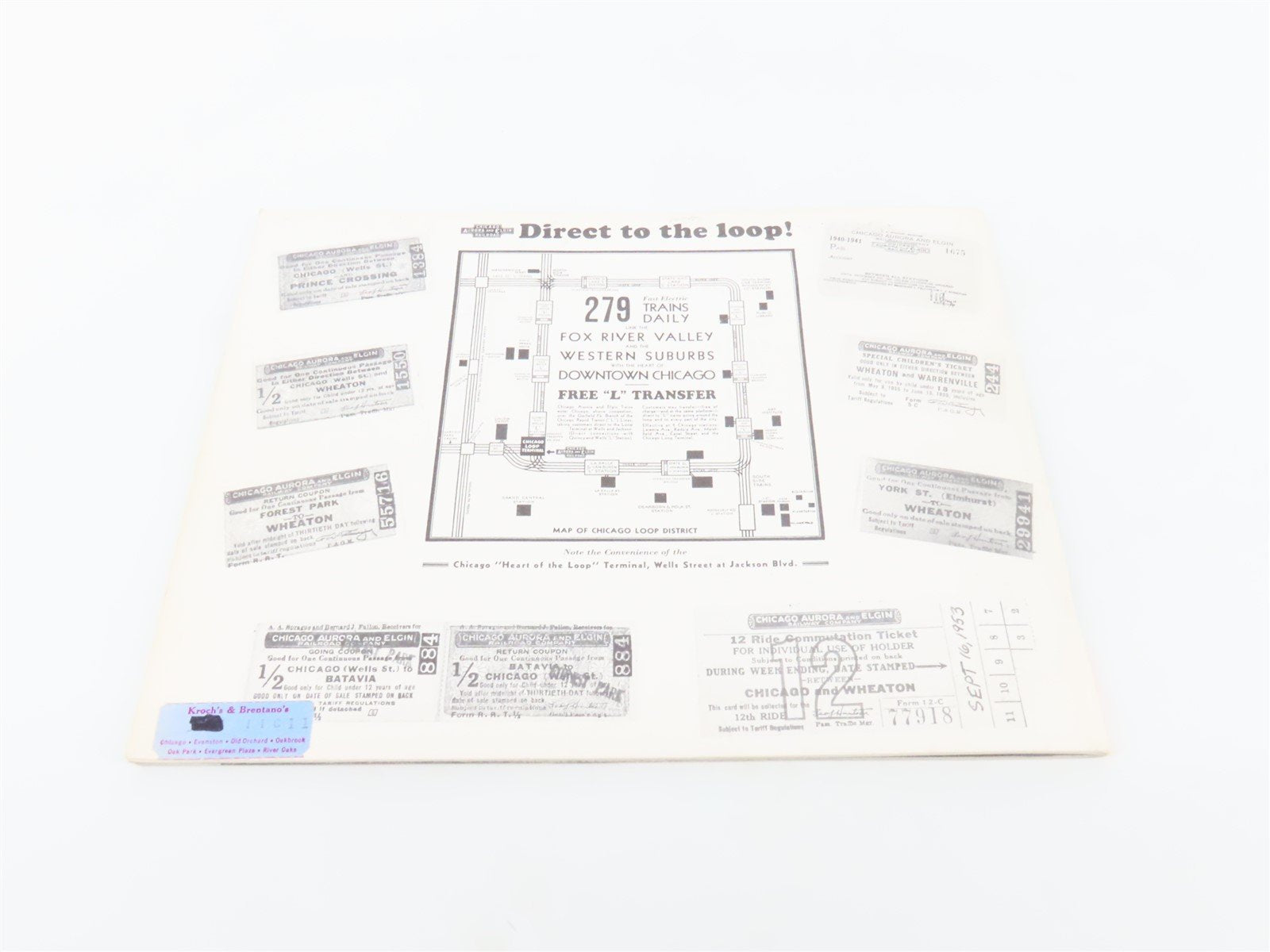 Aurora 'N' Elgin Chicago Aurora & Elgin by James D. Johnson ©1965 SC Book