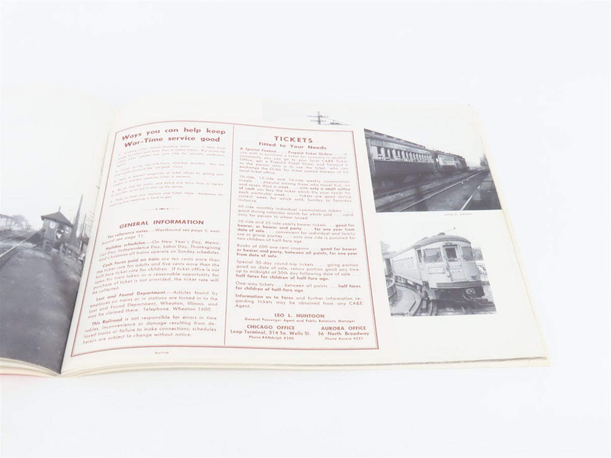 Aurora &#39;N&#39; Elgin Chicago Aurora &amp; Elgin by James D. Johnson ©1965 SC Book