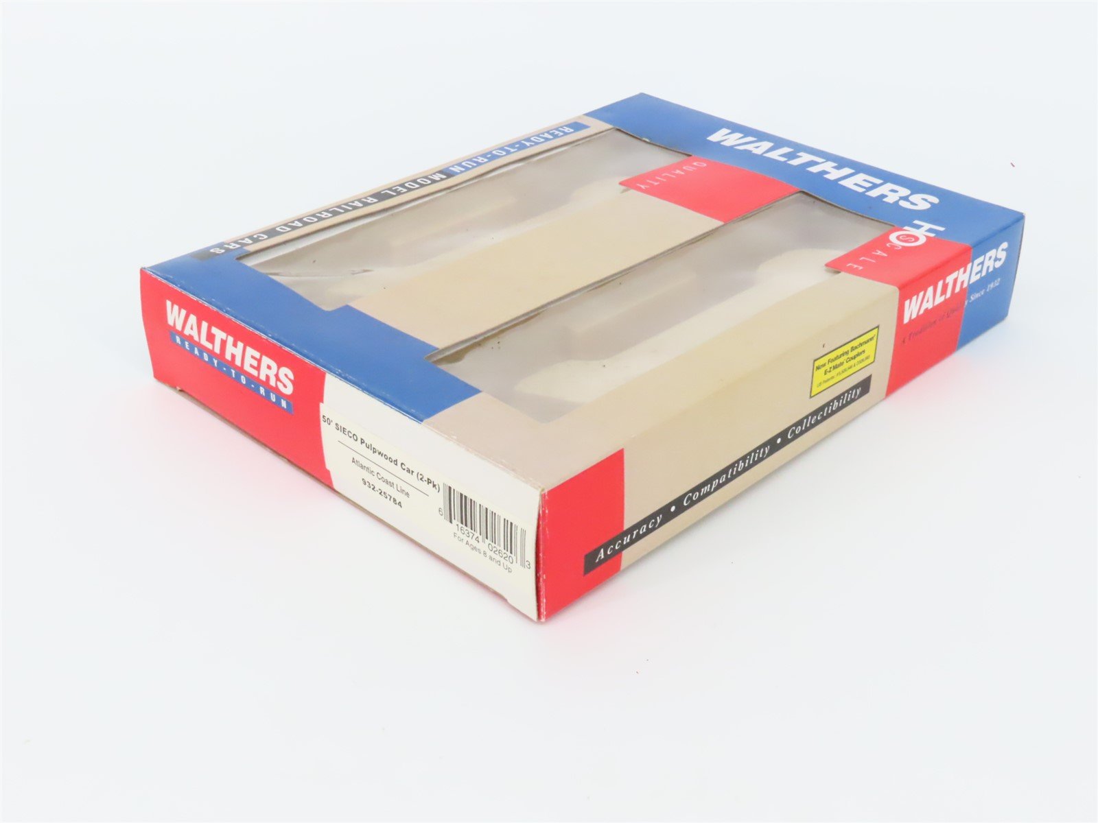 HO Scale Walthers 932-25784 ACL Atlantic Coast Line 50' Pulpwood Car 2-Pack