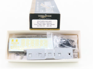 HO Scale Wright Trak SOU-01 Undecorated w/Southern Decals Bay Window Caboose Kit