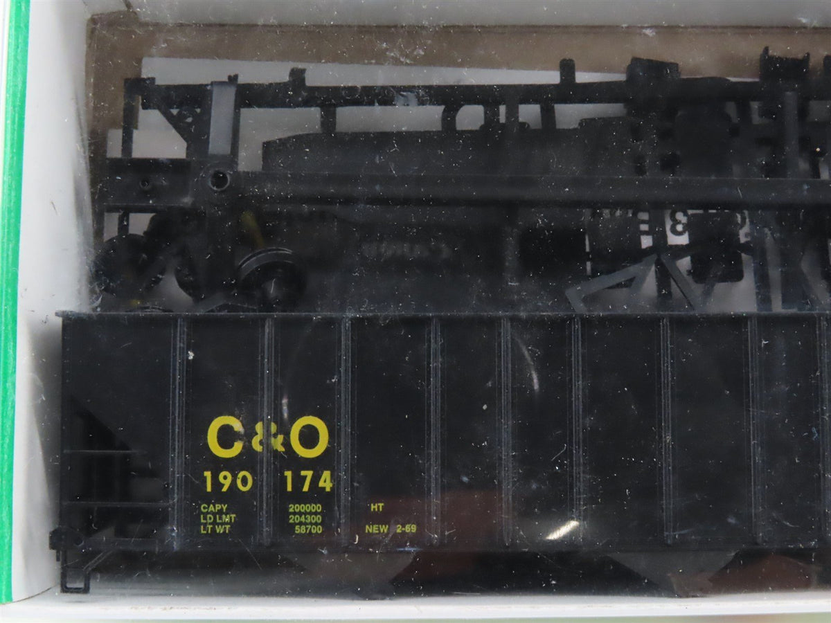 Lot of 4 HO Scale Bowser C&amp;O Chesapeake &amp; Ohio 3-Bay Open Hopper Car Kits SEALED