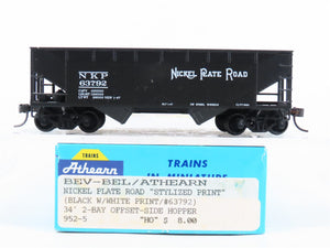 HO Scale Athearn Bev-Bel 952-5 NKP Nickel Plate Road 2-Bay Hopper #63792