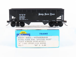 HO Scale Athearn Bev-Bel 952-7 NKP Nickel Plate Road 2-Bay Hopper #63857