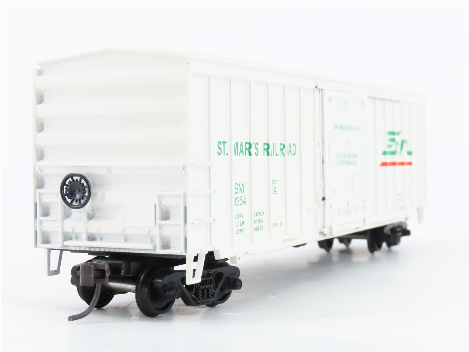 HO Scale Athearn Bev-Bel 382-1 SM St Mary's Railroad 50' Box Car #3354