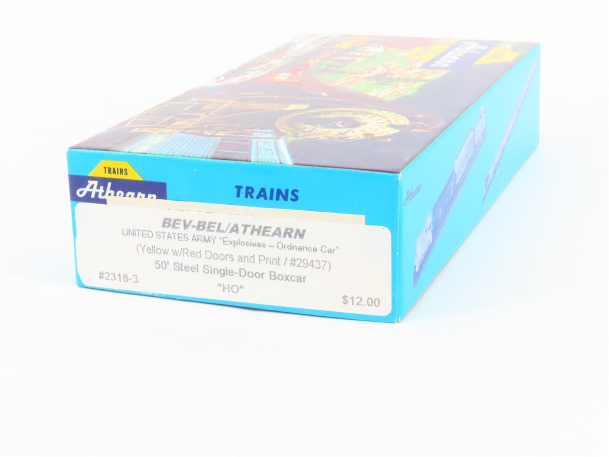 HO Scale Athearn Bev-Bel 2318-3 USAX United States Army 50&#39; Box Car #29437