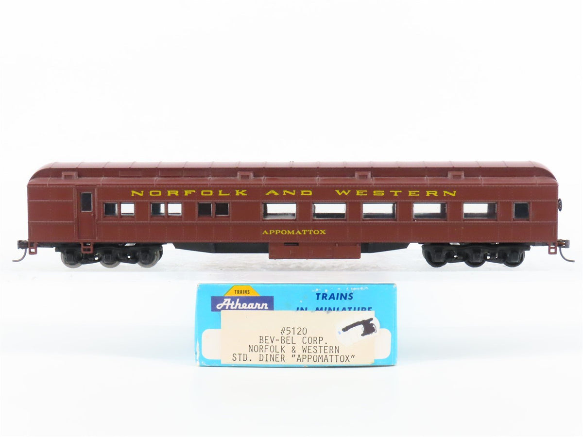HO Scale Athearn Bev-Bel 5120 NW Norfolk &amp; Western Diner Passenger &quot;Appomattox&quot;