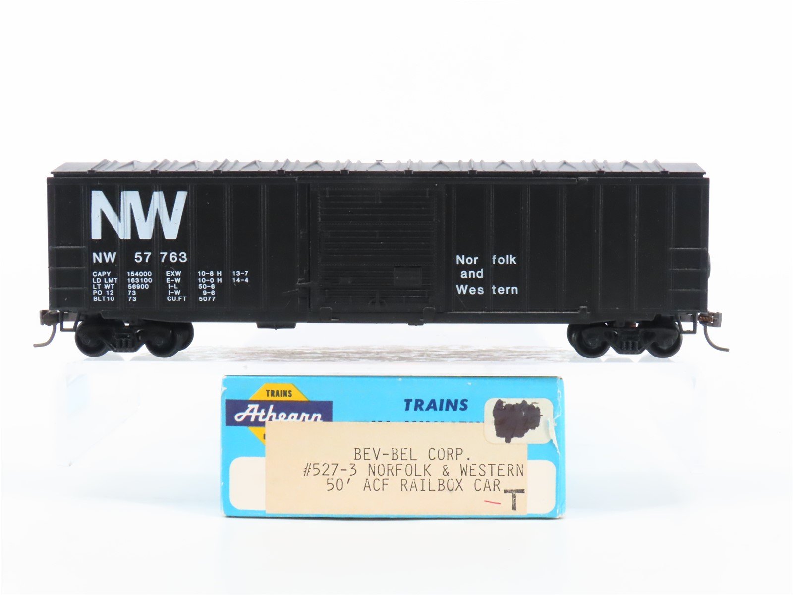 HO Scale Athearn Bev-Bel 527-3 NW Norfolk & Western 50' Box Car #57763