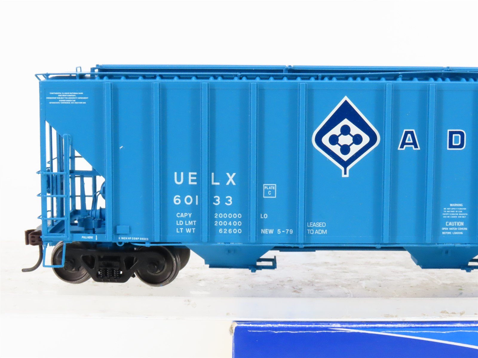 HO Scale ExactRail Evolution EE-1706-5 UELX ADM Milling Co. 3-Bay Hopper #60133